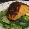 Roasted Chilean Sea Bass over Escarole and Beans