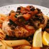 Swordfish with Penne Puntanesca