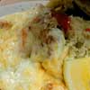 Saganaki Shrimp with Sauteed Tomato and Mushrooms