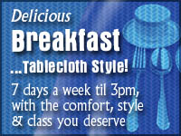 tablecloth style breakfast